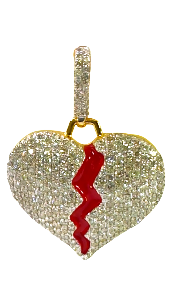 Pendentif « Coeur Brisé » (diamants)