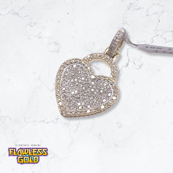 Pendentif coeur (avec diamants)