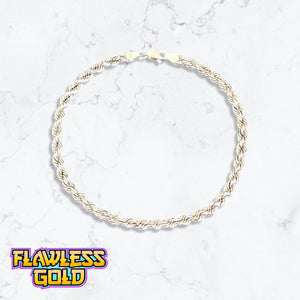 4mm white gold bracelet